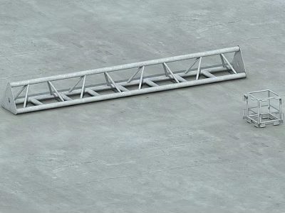 Swing Door Steel Frame Structure With Metal Grid Accessories 3d model