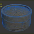 Round Traditional Bamboo Steamer with Woven Lid for Daily Kitchen Use