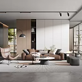 Modern Living Room Interior Design With Brown Sofa Round Coffee Table Area Rug And Fireplace