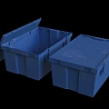 Industrial Plastic Storage Crates With Open And Closed Lids For Equipment Handling