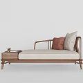 New Chinese-style chaise longue 3d model