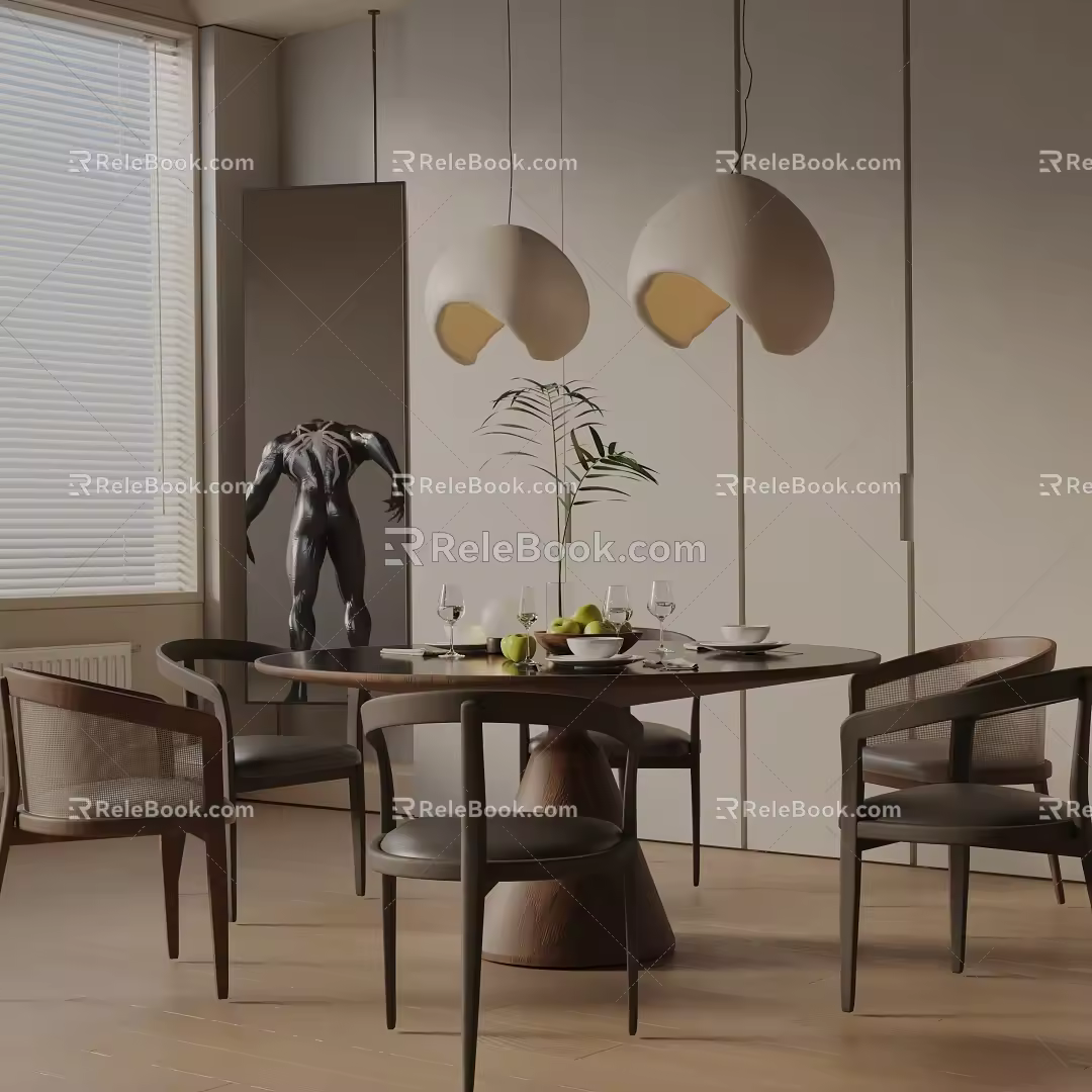 Modern table combination 3d model