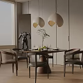 Modern table combination 3d model