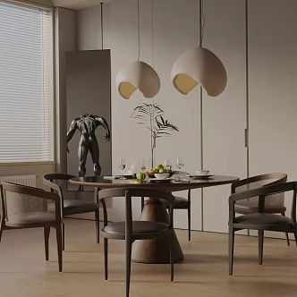 Modern table combination 3d model