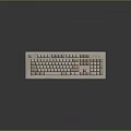 Modern Full Size Computer Keyboard With Numeric Keypad And White Beige Design