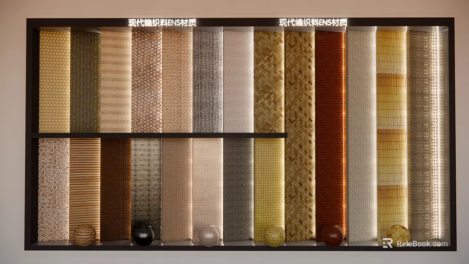 Modern Wall Decor Materials With Textured Wallpaper EPS Panels And Various Patterns 3d model 