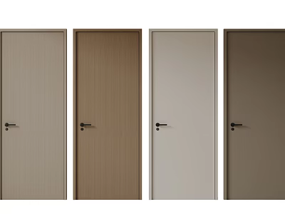 Contemporary Swing Doors In Multiple Colors For Home Interior Use 3d model