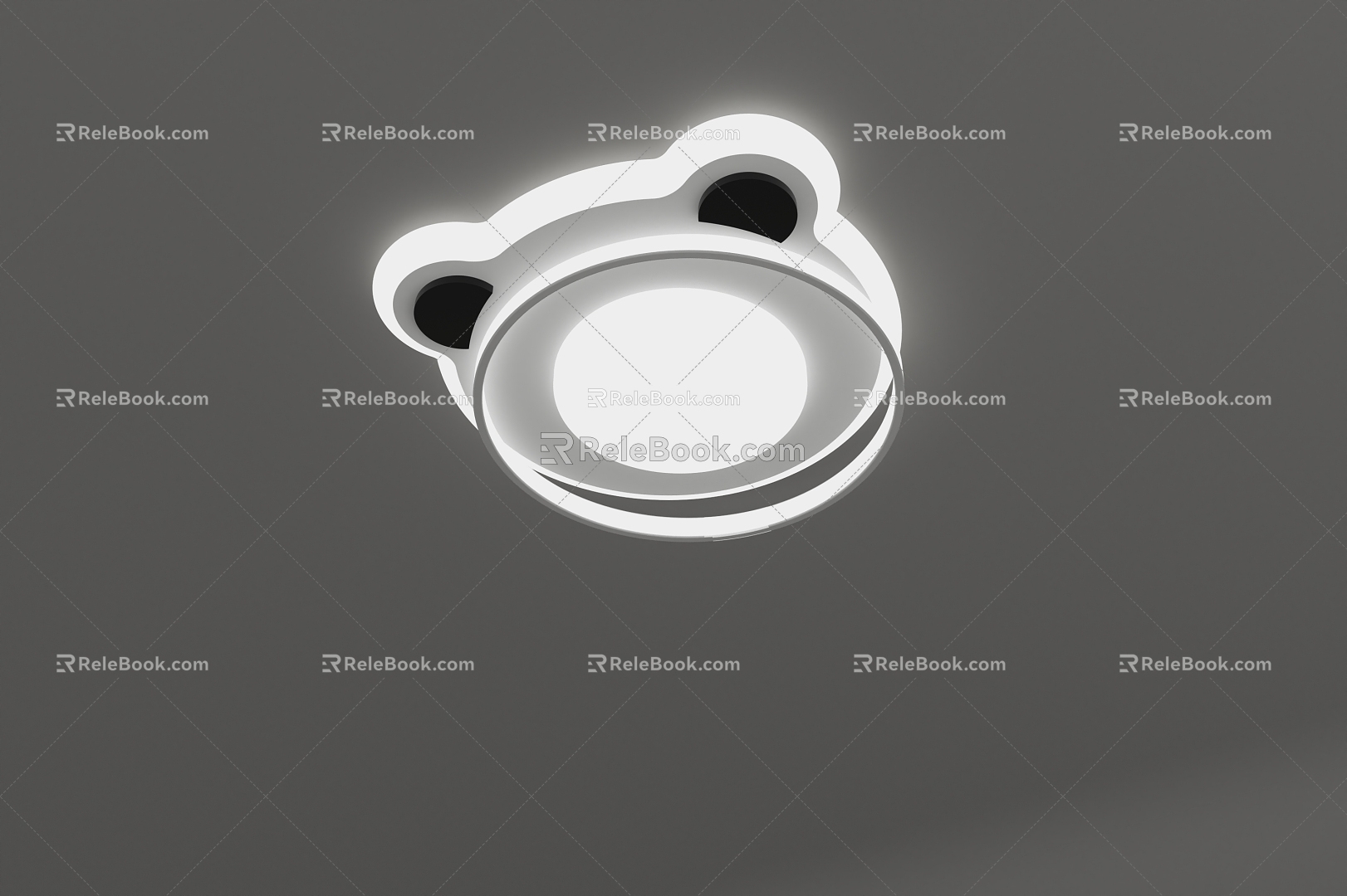 Panda head ceiling lamp 2024 new 3d model