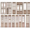 Chinese Traditional Wooden Doors With Intricate Lattice Patterns And Various Styles
