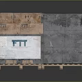 Silver Foil Wrapped Cube Package for Household Supplies on Wooden Pallet