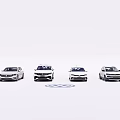 Different Volkswagen Car Models Showcased In Various Colors With Brand Logo