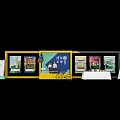 Modern Exhibition Display With Posters Books Bicycle Model And Calendar