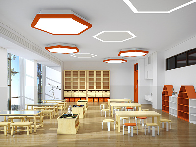 Modern Kindergarten Classroom model