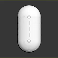 Transparent Oval Shaped Cover With Grid Lines And Circular Top Holes