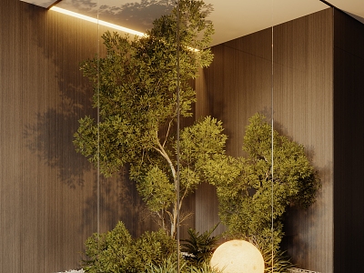 Modern landscape sketch interior glass landscape landscaping model