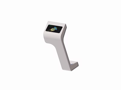 Public Facility Self Service Terminal With Touch Screen Display And White Design 3d model