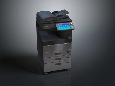Multifunction Computer Peripheral Printer With Color Display Multiple Paper Trays And Modern Design 3d model