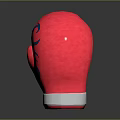 Red Boxing Glove With Blue Decorative Pattern And White Base For Sports Training