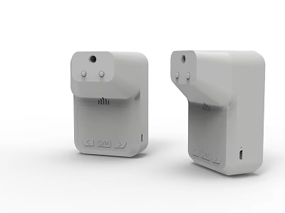 White Wall Mounted Medical Devices With Compact Design And Hygiene Functions 3d model
