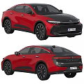 Red Car With Sleek Exterior Design Front And Rear Views 3d model