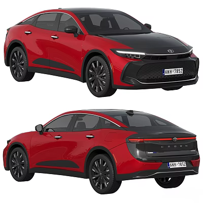 Red Car With Sleek Exterior Design Front And Rear Views 3d model Red Car With Sleek Exterior Design Front And Rear Views 3d model