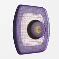 Modern Wall Light With Irregular Shape Black Frame And Round Illuminated Center