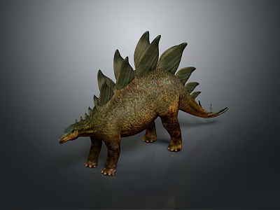 Realistic Stegosaurus Dinosaur Model With Back Plates And Detailed Texture 3d model