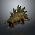 Realistic Stegosaurus Dinosaur Model With Back Plates And Detailed Texture