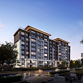 New Chinese residential residential residential 3d model