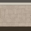Modern Minimalist Stone Background Wall Design With Wooden Floor And Green Plant