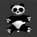 Adorable Black And White Panda Plush Toy Sitting With Open Arms
