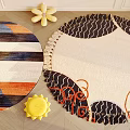 Simple Carpet Color Carpet Contrast Color Carpet Art Carpet 3d model