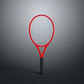Red Tennis Racket With Ergonomic Handle And Lightweight Design For Daily Use