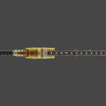 Hand painted chain saw dagger 3d model