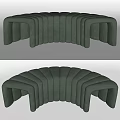 modern bed end stool sofa etc low stool bench curved sofa 3d model