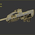 rifle semi-automatic rifle combat rifle battle rifle carbine war rifle attack rifle 3d model