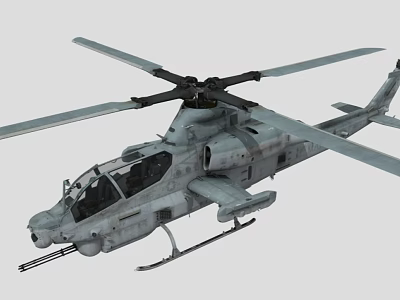 Military Helicopter With Gray Fuselage Twin Rotors And Nose Machine Gun Design 3d model