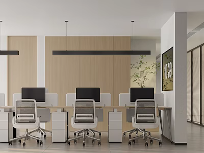 modern public office area office 3d model