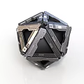 Polyhedral Tech Device Featuring Metal Panels Black Frames And Geometric Connections