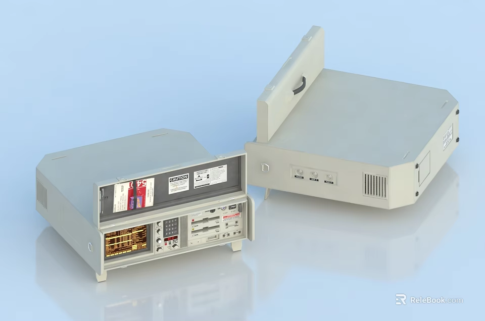 White Headphone Speaker Casing Open And Closed With Internal Structure Design 3d model