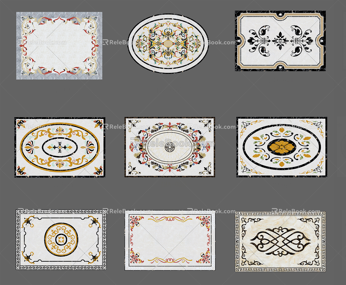 European ceramic tile 3d model