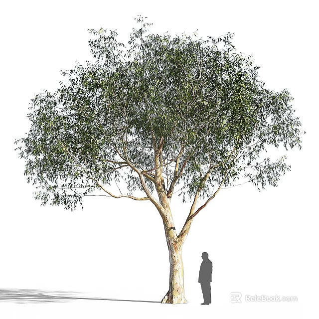 Decorative Ornament Set with Large Tree and Human Silhouette for Home Decor 3d model 