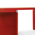 Modern Red Desk Design With Sleek Rectangular Top And Supportive Legs 3d model