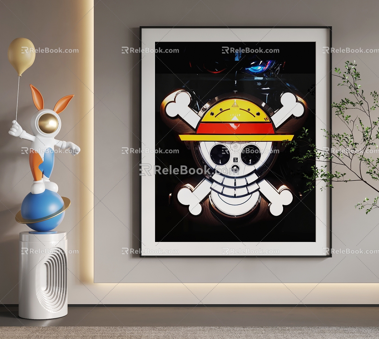 Cartoon Hanging Paintings Cartoon Hanging Paintings Children Hanging Paintings 3d model