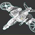 Gray Fighter Jet Featuring Large Rotors Advanced Airframe And Cockpit Details