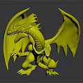 Blue Dragon Character Creature With 3D Designed Wings Claws And Sharp Teeth 3d model