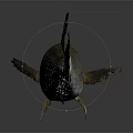 Realistic Shiny Silver Fish With Black Fins Isolated On Gray Background