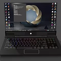 Notebook Alien Laptop Computer Game Book Portable Computer Business Book Tablet Computer Super Realistic High Precision Video Level 3d model