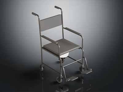Lightweight Medical Wheelchair with Adjustable Armrests and Durable Wheels for Patients 3d model