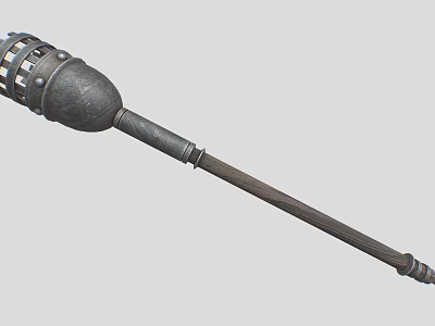 Heavy duty Industrial Metal Equipment Featuring Long Rod And Grilled Head Structure Design 3d model